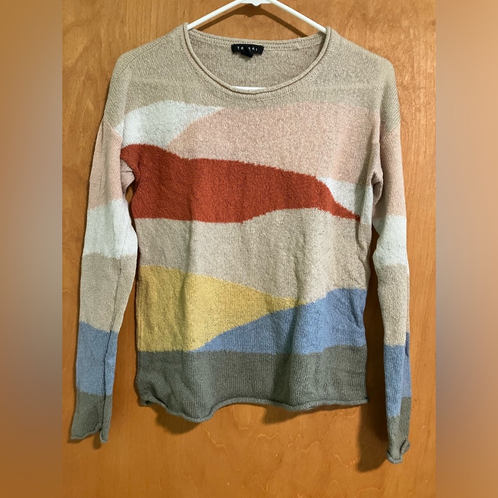 Tribal brand color block sweater - S